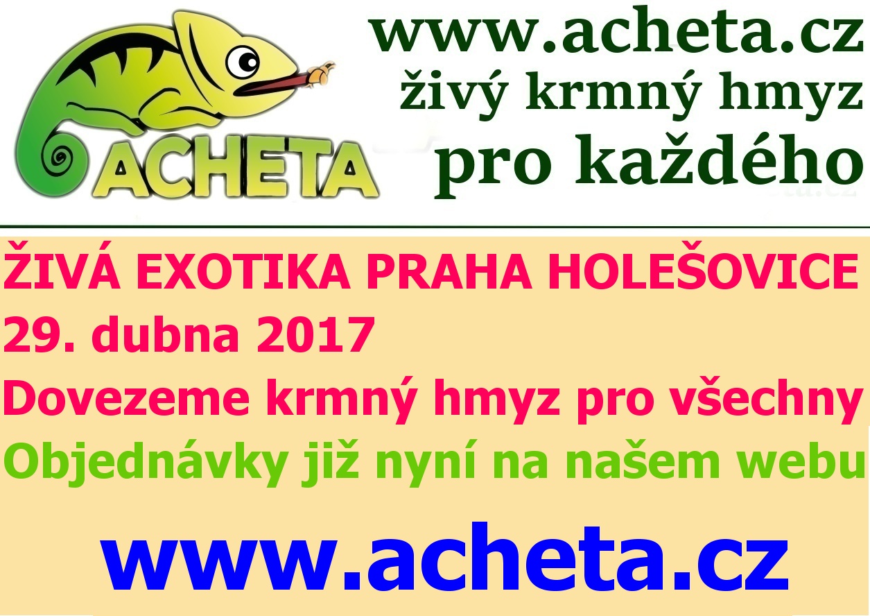 ŽIVÁ EXOTIKA Praha - Holešovice v sobotu 29. dubna 2017